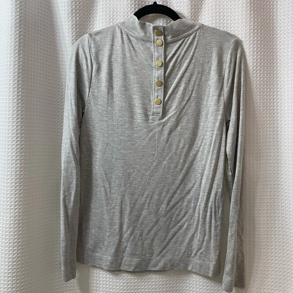 LOFT Button Back Mock Neck Top - Picture 4 of 5